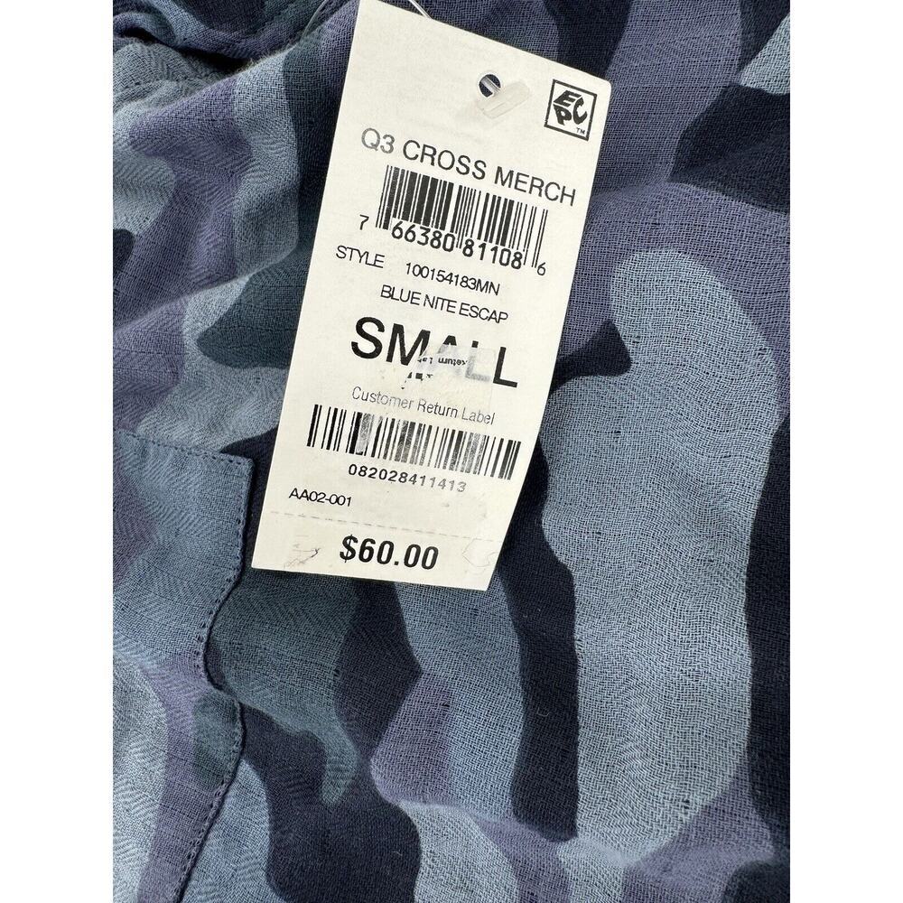 Alfani Men’s Shirt Sz S Camouflage Blue Button Front Pocket NWT​ - Picture 5 of 15